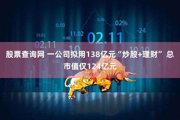 股票查询网 一公司拟用138亿元“炒股+理财” 总市值仅124亿元
