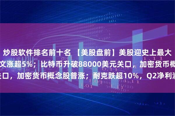 炒股软件排名前十名 【美股盘前】美股迎史上最大规模“四巫日”；甲骨文涨超5%；比特币升破88000美元关口，加密货币概念股普涨；耐克跌超10%，Q2净利润跌超三成